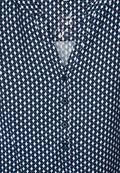Viskose Bluse mit Print deep blue