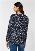Viskose Bluse mit Print deep blue
