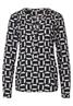 Viskose Bluse mit Print deep blue