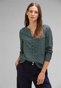 Viskose Bluse mit Print gentle green