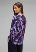 Viskose Bluse mit Print lupine lilac