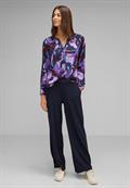 Viskose Bluse mit Print lupine lilac