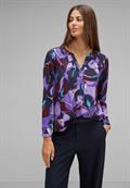 Viskose Bluse mit Print lupine lilac