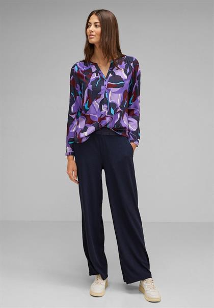 Viskose Bluse mit Print lupine lilac