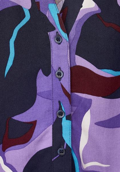 Viskose Bluse mit Print lupine lilac
