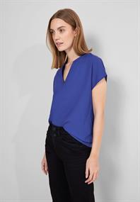 Viskose Blusenshirt intense royal blue