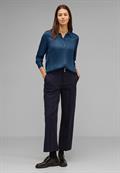 Viskose Hemdbluse atlantic blue