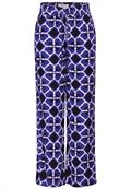 Viskose Hose mit Print violet blue