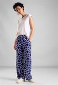 Viskose Hose mit Print violet blue