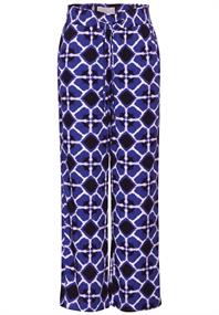 Viskose Hose mit Print violet blue