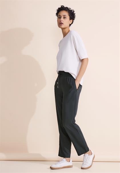 Viskose Loose Fit Hose dark stone grey