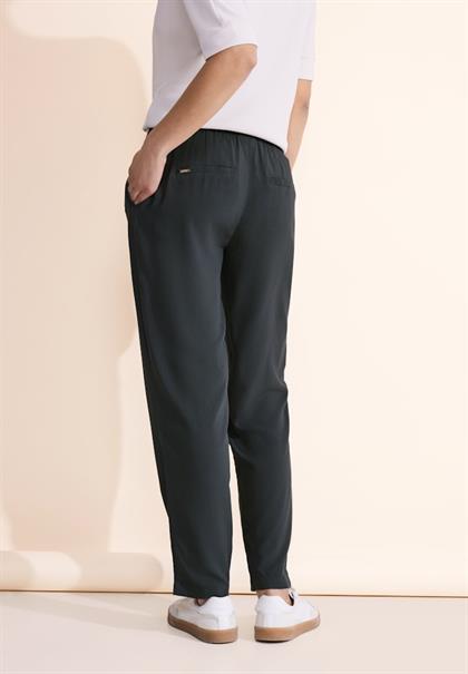 Viskose Loose Fit Hose dark stone grey