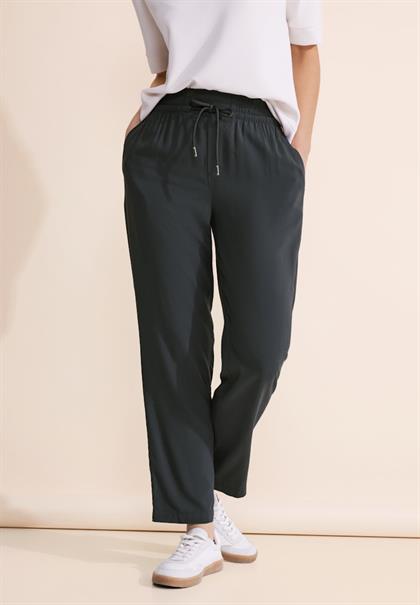 Viskose Loose Fit Hose dark stone grey