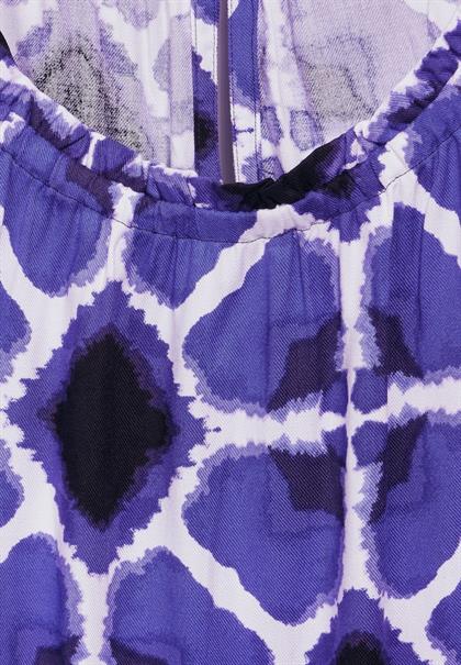 Viskose Print Kleid violet blue