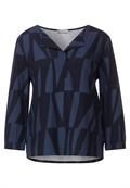 Viskose Printshirt deep blue
