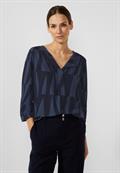 Viskose Printshirt deep blue