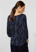 Viskose Printshirt deep blue