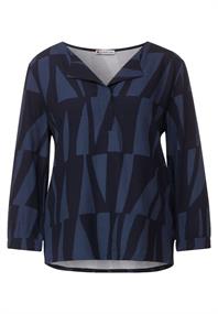 Viskose Printshirt deep blue