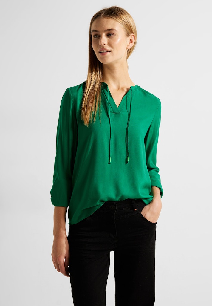 Cecil Damen Langarmbluse Viskose Tunikabluse easy green bei kaufen online bequem