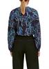 Viskosebluse mit abstraktem Muster schwarz