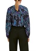 Viskosebluse mit abstraktem Muster schwarz