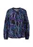 Viskosebluse mit abstraktem Muster schwarz