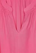 Viskosebluse mit Elastiksaum berry rose