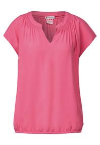 Viskosebluse mit Elastiksaum berry rose