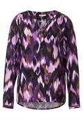 Viskosebluse mit Print deep pure lilac