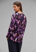 Viskosebluse mit Print deep pure lilac