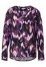 Viskosebluse mit Print deep pure lilac