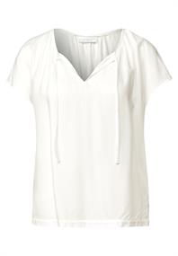 Viskosebluse mit Raffung off white