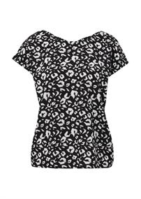 Viskosebluse mit Rückenausschnitt schwarz