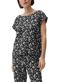 Viskosebluse mit Rückenausschnitt schwarz