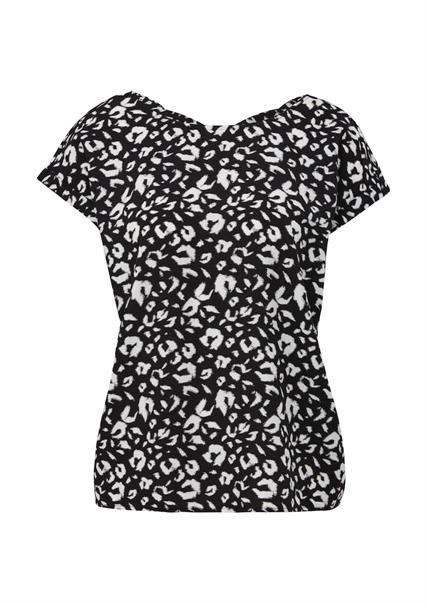 Viskosebluse mit Rückenausschnitt schwarz