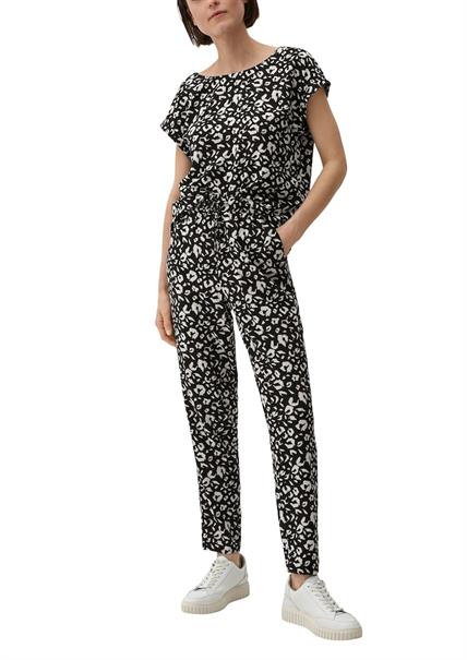 Viskosebluse mit Rückenausschnitt schwarz