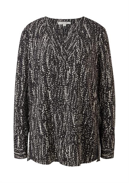 Viskosebluse schwarz