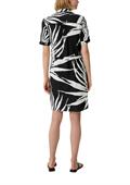 Viskosekleid mit Crêpestruktu schwarz
