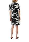 Viskosekleid mit Crêpestruktu schwarz