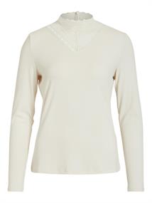 VISOLITTA RIB LACE L/S TOP/SU - NOOS birch