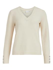 VISPARKLE L/S V-NECK KNIT TOP/PB birch