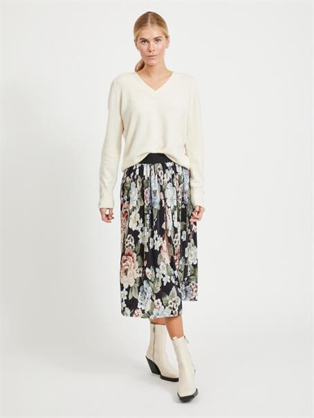 VISPARKLE L/S V-NECK KNIT TOP/PB birch