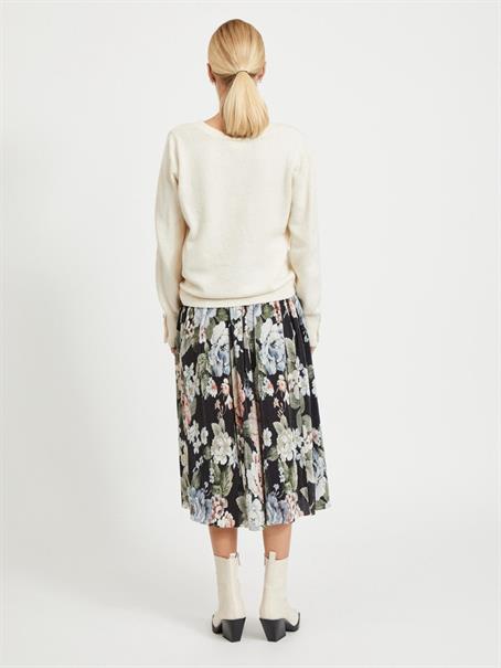 VISPARKLE L/S V-NECK KNIT TOP/PB birch