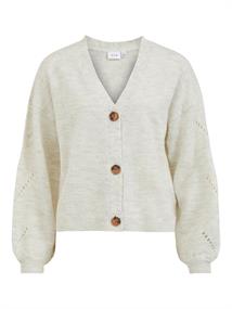 VISURILI L/S KNIT CARDIGAN/SU - NOOS white alyssum