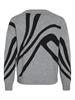VITIF JACQUARD L/S KNIT TOP - NOOS medium grey melange