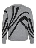 VITIF JACQUARD L/S KNIT TOP - NOOS medium grey melange
