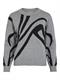 VITIF JACQUARD L/S KNIT TOP - NOOS medium grey melange
