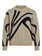 VITIF JACQUARD L/S KNIT TOP - NOOS natural melange