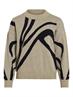 VITIF JACQUARD L/S KNIT TOP - NOOS natural melange