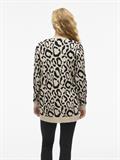 VITIF OPEN L/S KNIT CARDIGAN - NOOS natural melange